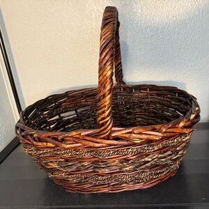 Large Rustic Woven Vintage Basket
